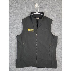 Patagonia Adze Vest Womens XL Black Polartec Softshell Bayern Brewing Stains